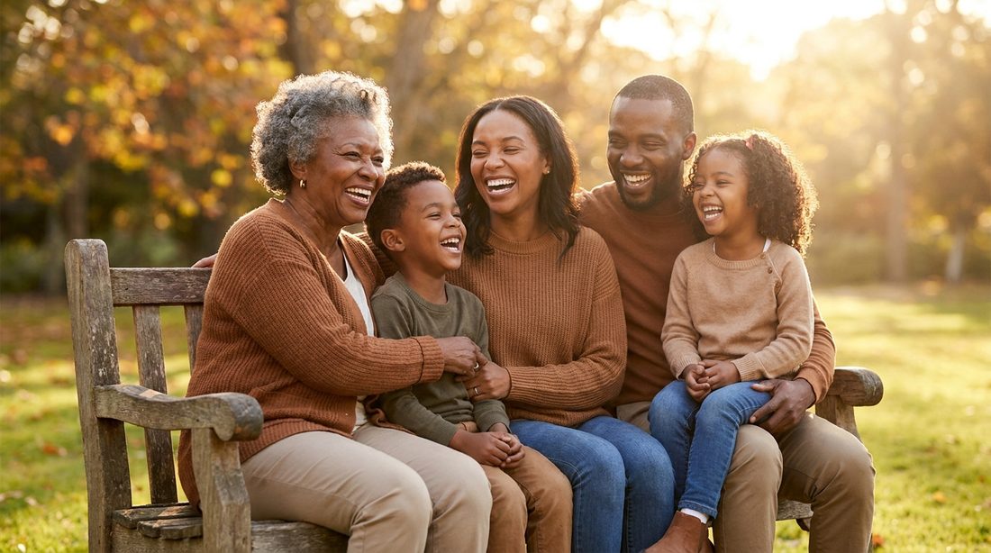 A happy family covered by the right insurance plan